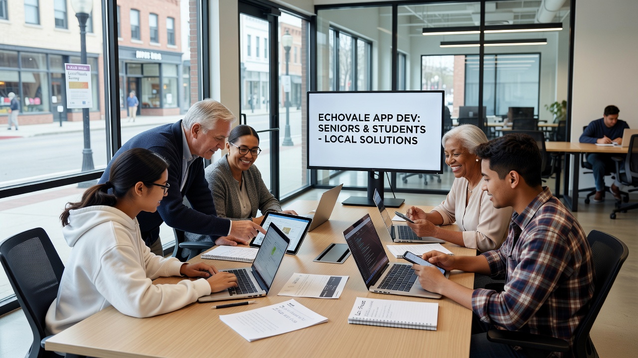 Echovale Seniors and Students Team Up on App Development Projects for Local Needs