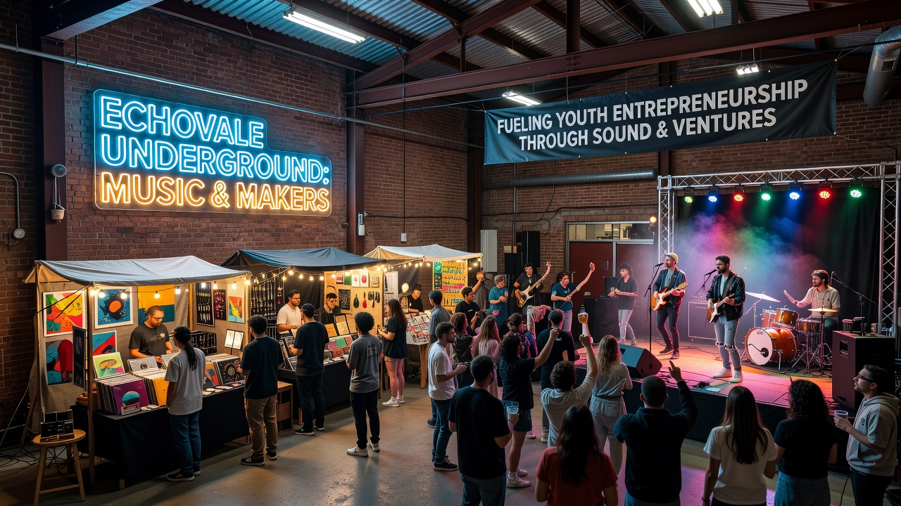 Echovale's Underground Music Scene Fuels Youth Entrepreneurship Through Converted Warehouse Venues and Pop-Up Events